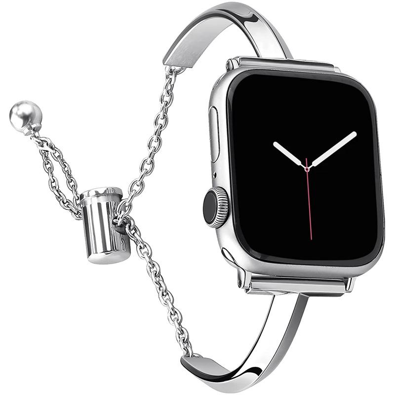 Роскошный ремешок для Apple Watch Серии 11 10 9 8 7 6 Se 5 4 Женский Алмазный Стальной Браслет IWatch Ultra 3 2 1 49мм 44 40 42 38ММ
