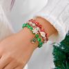 Delightful Christmas Tree Snowman Bracelet Set For Women Delicate Santa Elk Snowflake Stacking Bracelet Jewelry Accessories
