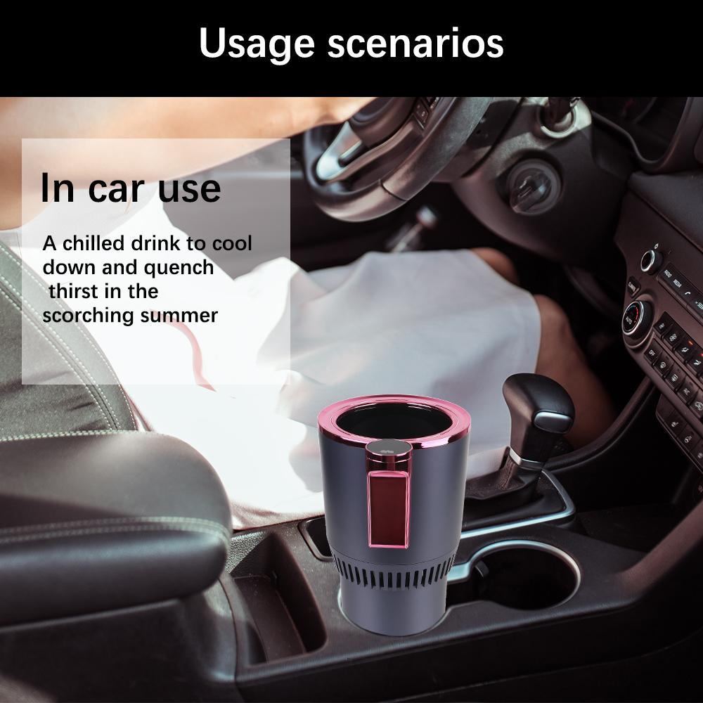 Холодильник, чайник постоянного тока 12 В, умная чашка, быстрое автоматическое охлаждение автомобиля, подогрев, держатель для чашки, дисплей температуры, сохранение тепла, подогреватель для бутылки с водой