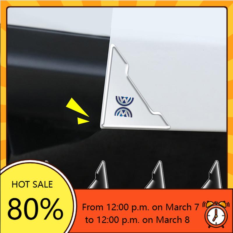 VW GTI GOLF 2pcs Transparent Car Door Corner Anti-collision Protector Silicone Sticker For Volkswagen VW Golf 4 7 MK3 4 7 Touran