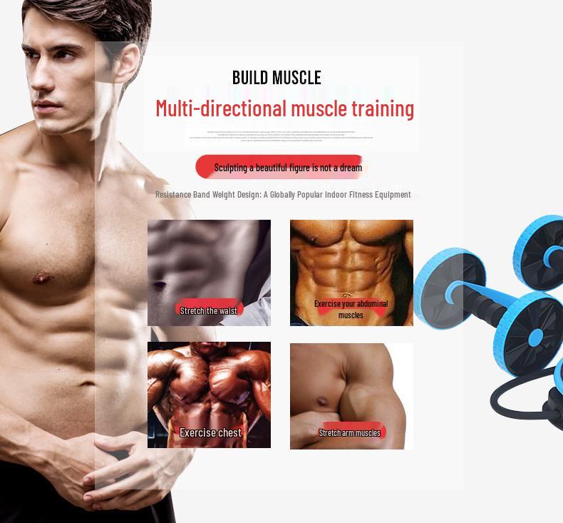 Складное многофункциональное колесо для пресса с тяговым канатом для домашнего фитнеса