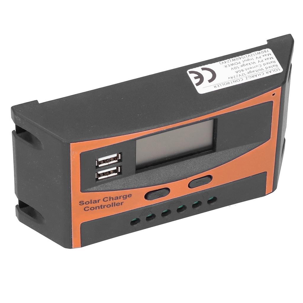 12 В/24 В контроллер солнечного заряда IP32 водонепроницаемый высокоэффективный ШИМ-контроллер солнечной энергии 60A