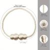 2pcs Vintage Style Magnetic Curtain Tiebacks with Rope - Decorative Plastic Holdbacks for Elegant Window Treatment