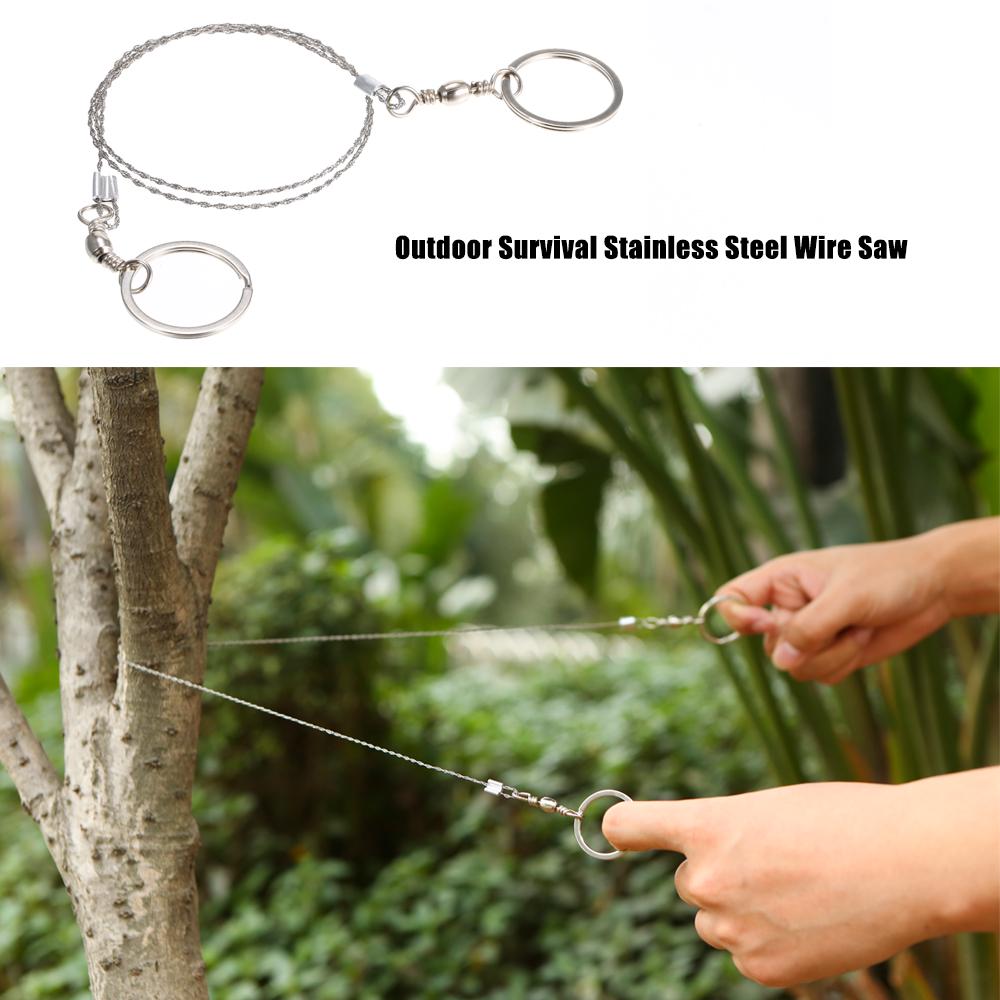 Outdoor Emergency Equipment Survival Gear Tool Kit Stainless Steel Wire Saw Hand Pocket Wire Saws