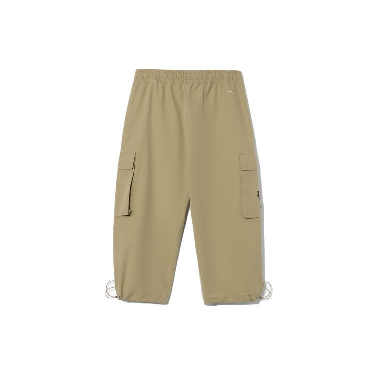 Li-Ning X Star Wars Fashion Series Тематический принт на шнурке семь четвертей Свободные вязаные спортивные штаны Мужские штаны цвета хаки AKQR115-3