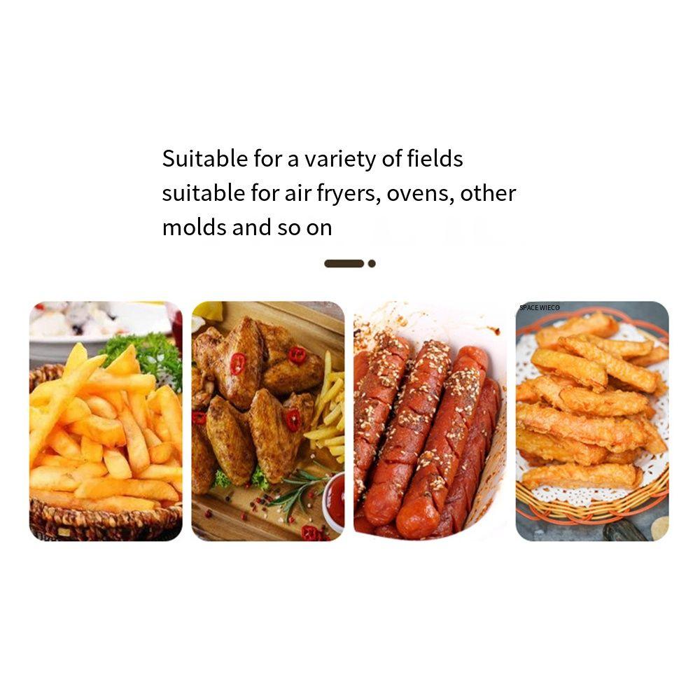 Non-stick Air Fryer Pot Baking Tray Square Oven Tray Durable Silicone Air Fryer Liners Kitchen