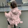 Girls' Quilted Cotton Jacket - New Autumn/Winter 2024 Style, Thickened for Warmth and Stylish Comfort