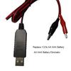 Устранитель батареек AA AAA USB 5V на 1.5V/3V4.5V Понижающий зажим Кабель-преобразователь устранителя батареек Для часов Пульта ДУ