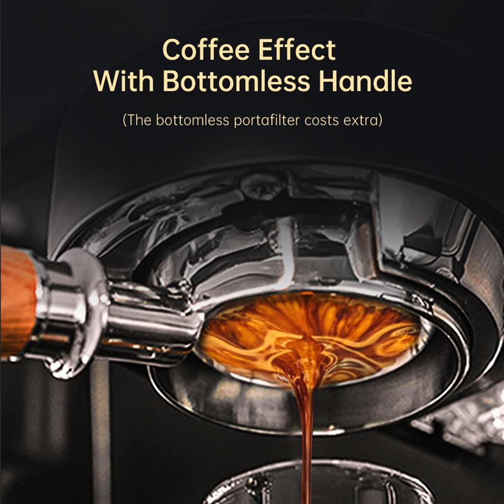 Semi-Automatic Coffee Machine Hibrew 19 Bar 1.1L Water Tank, Hot and Cold Extraction Espresso and Cappuccino Machine H11