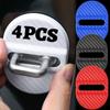Car Door Lock Protection Cover Car Door Lock Buckle Carbon Fiber Decoration Cushioning Protection Pad Shock Absorber Accessories