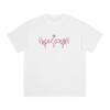 Unisexs Gothic Graffiti Graphic Tshirt With Pink Star  Cross Print 2026 Summer Cotton Oversized Streetwear Tee For Alt Fans