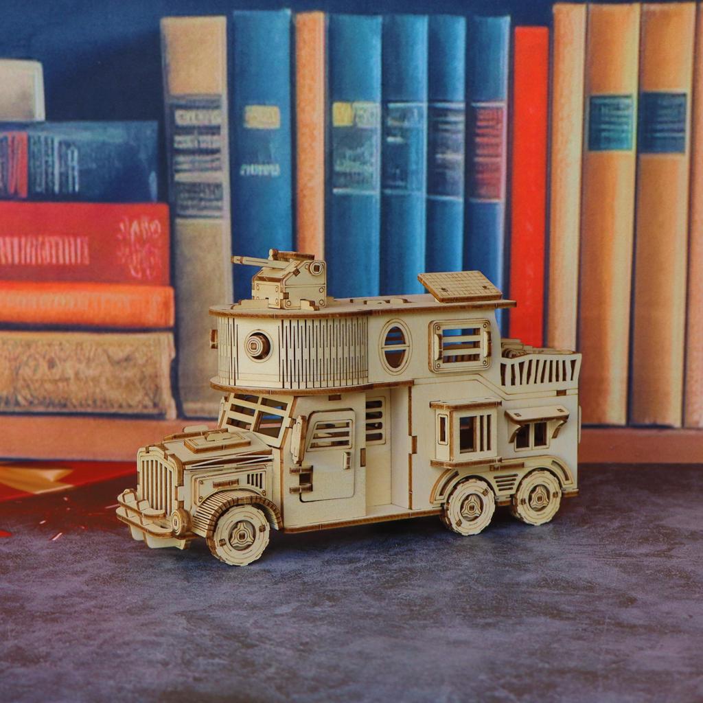 3D деревянная головоломка, модель автодома для сражений, модель для самостоятельной сборки, Апокалиптический мех-танк, 3D модель-головоломка, бронированная машина