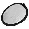 Disc Light Reflector 11.8in Round Silver White Collapsible Double Sided Photo Reflector for Photography