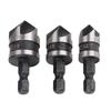 3Pcs Hex Countersink Boring Set For Metal Drill Bit Tools Hexagonal Carbon Steel