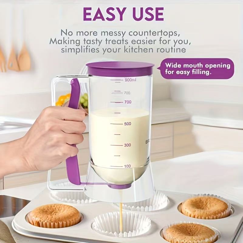 Handheld Cake Batter Dispenser, Measuring Cup Batter Separator, DIY Baking Tool, Precision Control, Easy Clean
