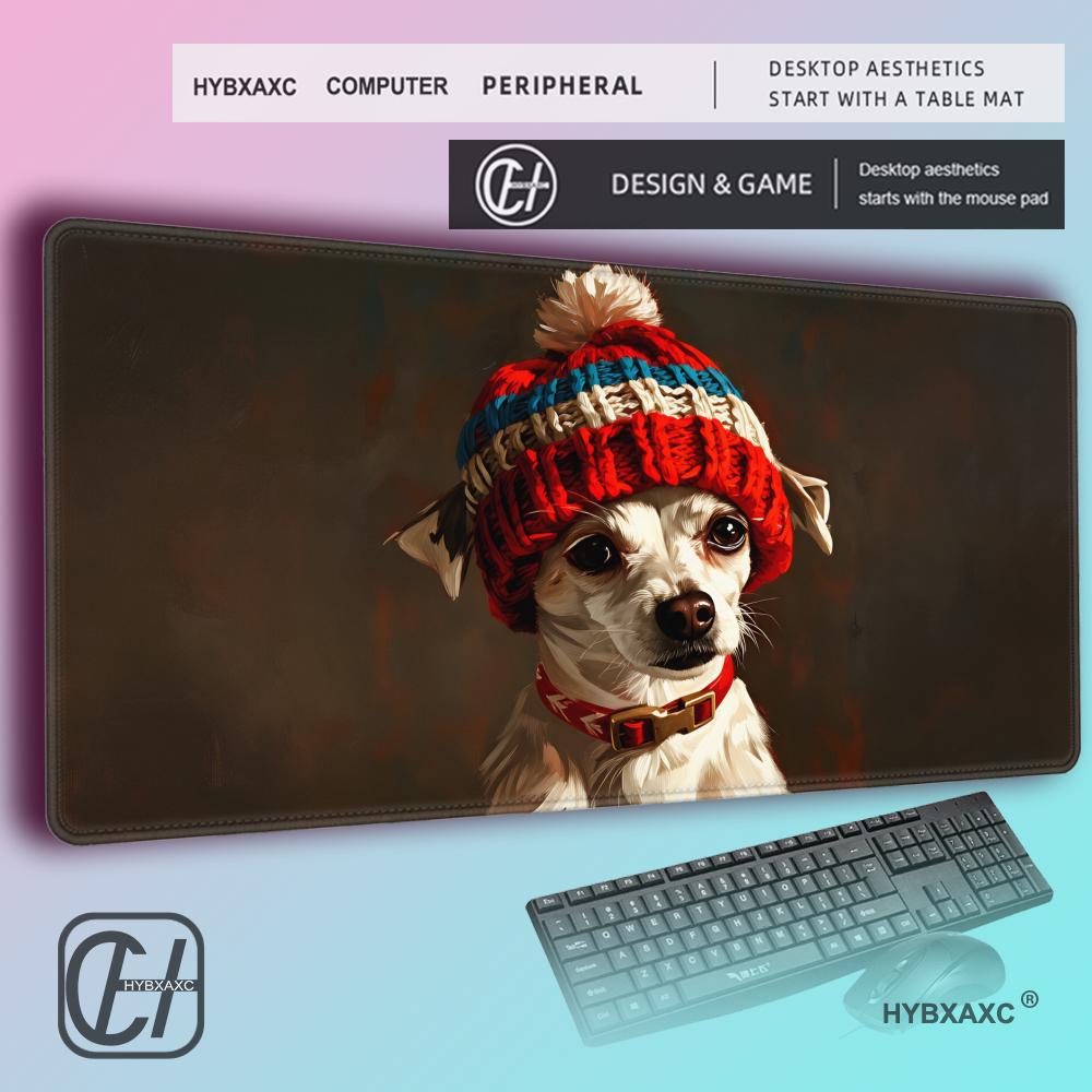 HYBXAXC Смешное Животное Масляная Живопись Большой Коврик для Мыши Милый Кот Собака Игровой Настольный Коврик Водонепроницаемый Расширенный Коврик для Мыши