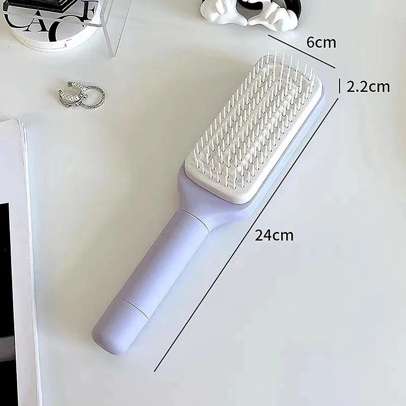 Rotatable Self Cleaning Hair Brush Telescopic Massage Airbag Comb Telescopic Cleaning Anti-static Hairdressing Air Cushion Com