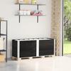 Pallet Top Frame Set 3 pcs Black 150 x 50 cm Solid Pine Wood