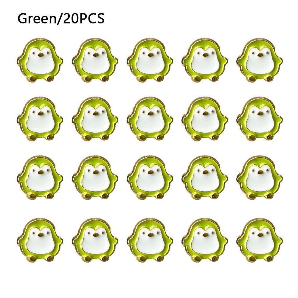 20pcs DIY Doll Penguin Buttons Mini Doll Shoes Buckles Coat Buckles  1/6 Doll Clothes Accessories