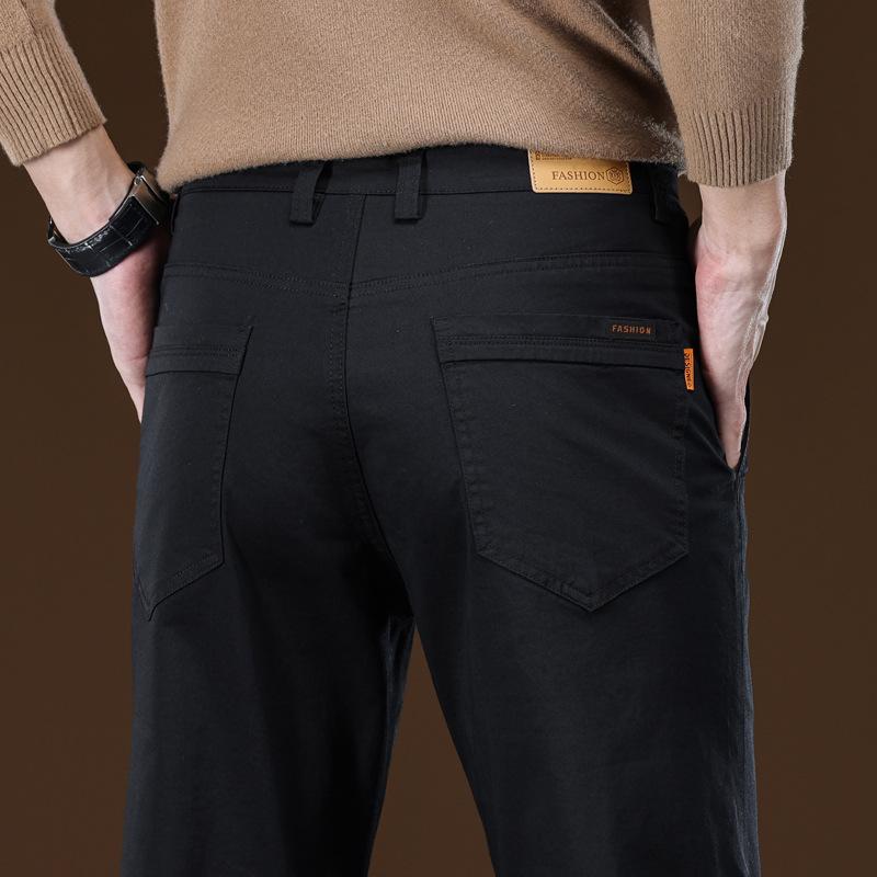 Men's Hong Kong 2025 Spring/Summer Pure Cotton Loose Straight Business Trousers