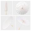 Белый бумажный зонт с пигментом для кисти, зонт для рисования своими руками, декор, ручной работы, китайский зонт из промасленной бумаги с деревянной ручкой