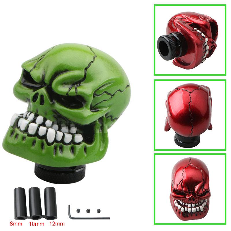 Ghost Skull Shape Head Manual Gearbox Shift Knob Big Teeth Manual Gear Stick Shifter Lever Knob for Car