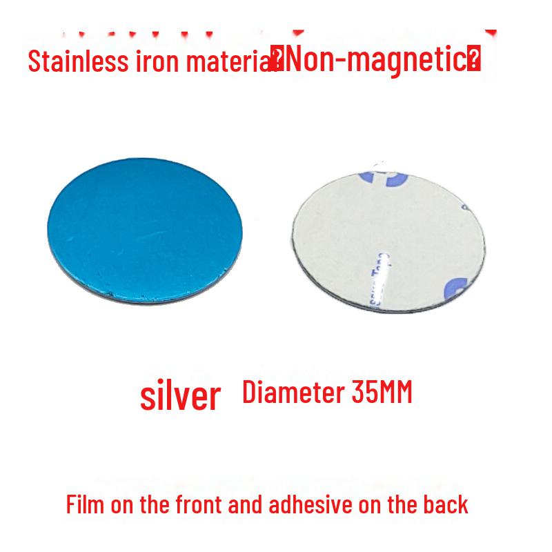 Magnetic Patch Phone Holder: Round & Rectangular Black Magnetic Patches with Adhesive Backing.