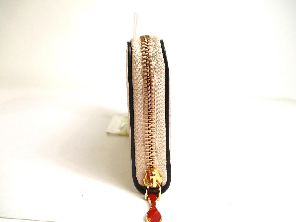 Authentic Christian Louboutin Panettone Rose Gold Leather Round Zip Wallet #a376 Open box