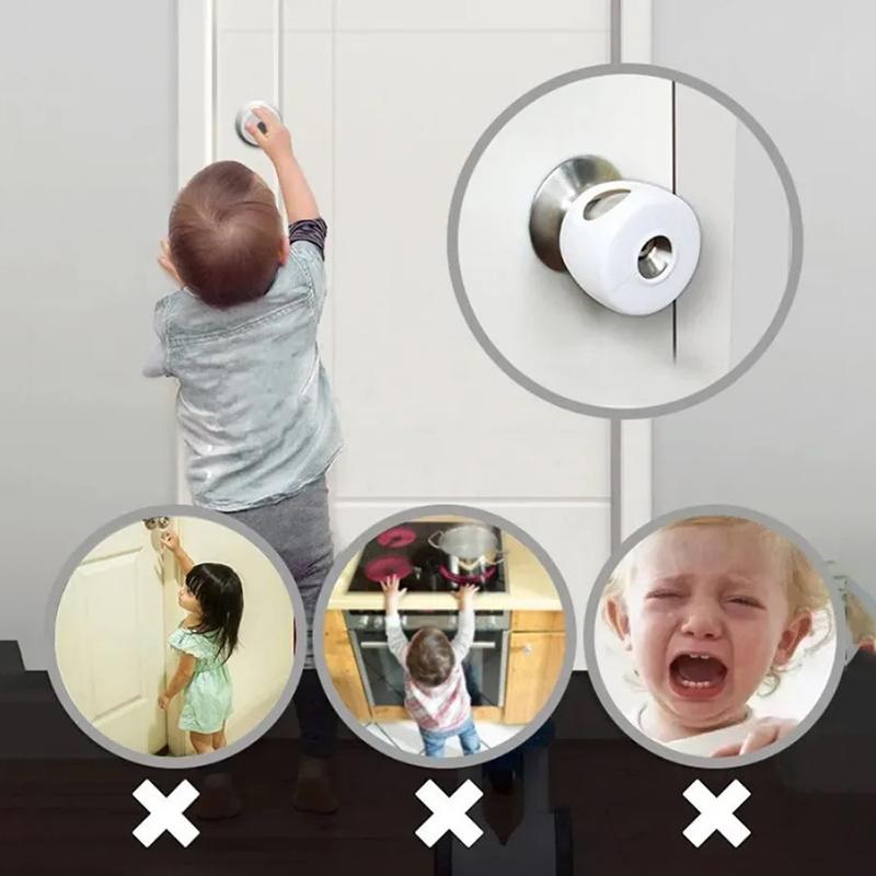 Круглые дверные ручки пылезащитные чехлы пластиковые домашние дверные ручки защитные бамперы стопоры для защиты детей и младенцев