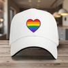 Кепка-бейсболка с радужным сердцем, Pride, регулируемая, полиэстер, повседневная, спортивная, унисекс, для взрослых, модная