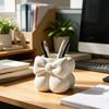 3D-печатный держатель для ручек в виде лука для стола, многофункциональный контейнер для хранения кистей для макияжа, милый органайзер для туалетного столика, для офисных принадлежностей