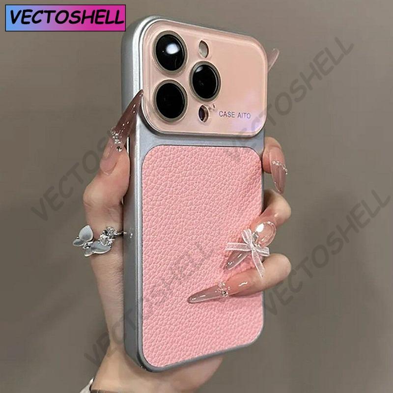 Роскошный матовый чехол для телефона из кожи с тиснением под личи для iPhone 11 12 13 14 15 16 17 Pro Max Plus Air Bumper Задние чехлы Обложка