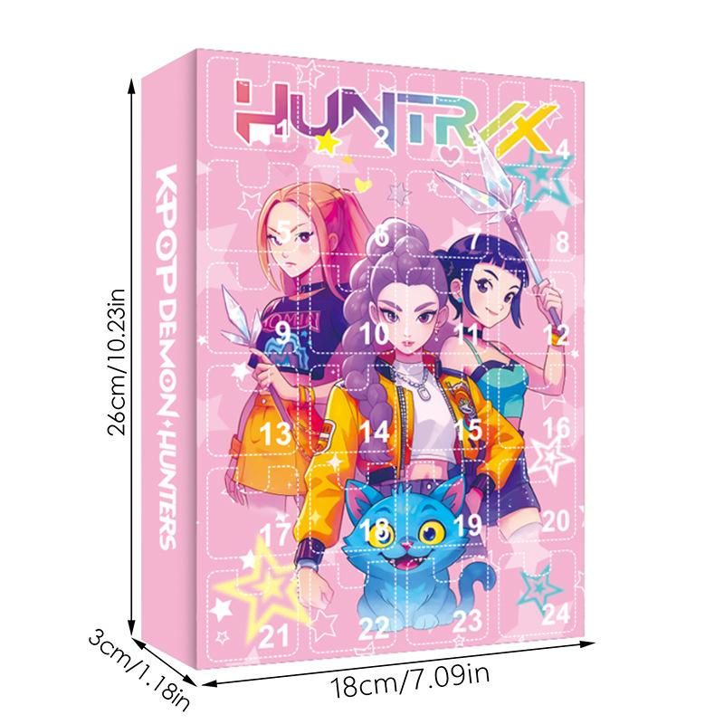KPOP Witch Hunters Keychain Poke Happy Christmas Calendar Blind Box Car Keychain Acrylic Pendant