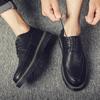 Fashion Brogues Men Casual Shoes Flat Thick Sole Male Footwear Black Genuine Leather Shoes