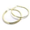 [L7965] - Gold Double 'Choréographie' Hoop Earrings Ø 60 Mm