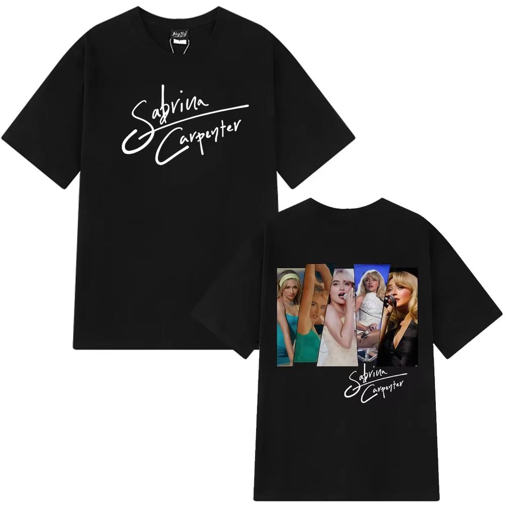 Sabrina Carpenter 2025 Tour Graphic T Shirt Men Women Hip-hop T-shirt Short-sleeved Cotton Fashion Harajuku T-shirts Streetwear