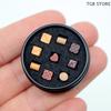 1Set Miniature Cream Chocolate Black Iron Box Set Decoration Accessories Gift Box DIY Simulation Food