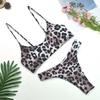Леопардовый бикини женский купальник пуш-ап женский микро сексуальный комплект бикини стринги купальный костюм
