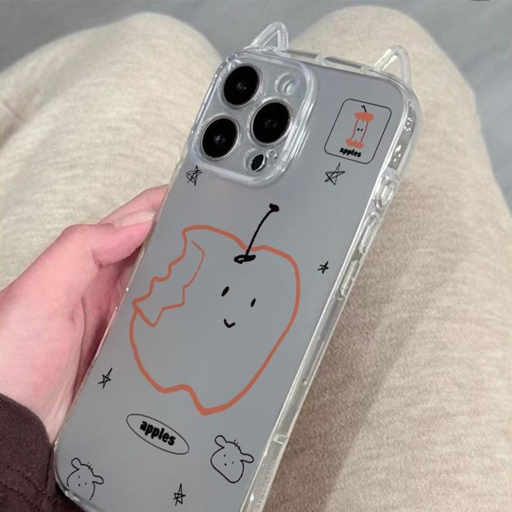 Чехол для мобильного телефона из ТПУ с кошачьими ушками, противоударный чехол-подушка безопасности для iPhone14 для Apple 15promax, противоударный чехол для мобильного телефона