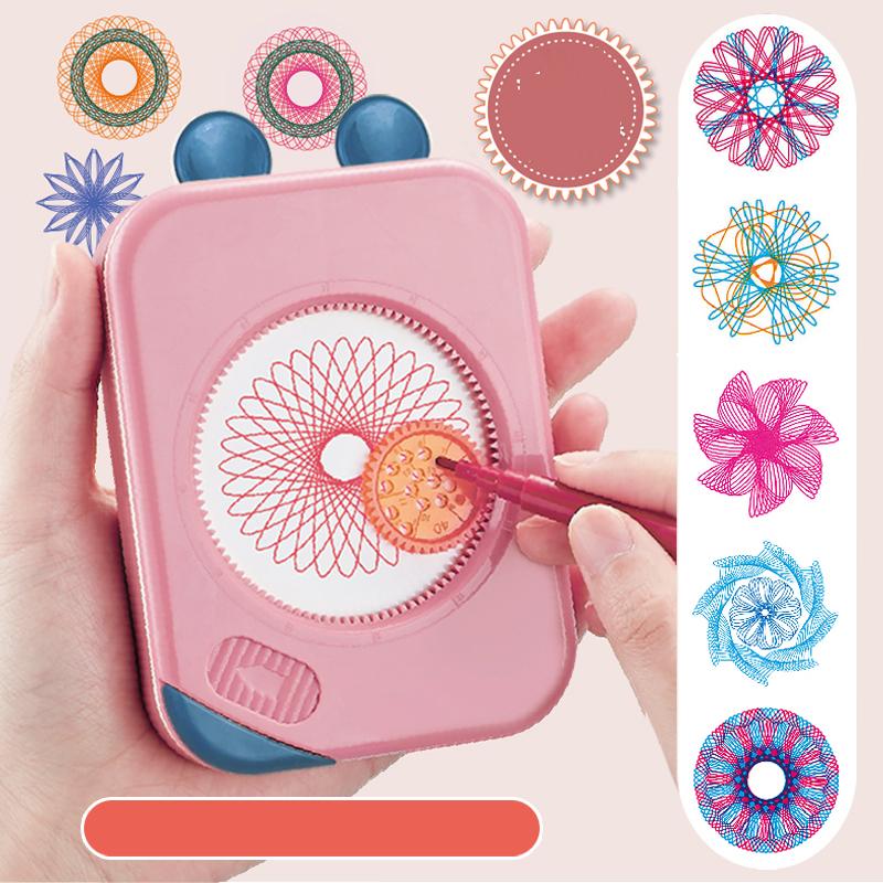 Волшебный спирограф, игрушки для рисования, шаблон для рисования, многофункциональные аксессуары, геометрическая линейка, инструменты для рисования, набор для хранения, детские игрушки