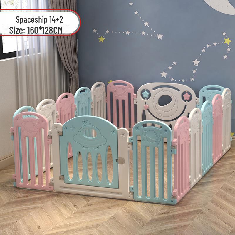 Детский безопасный манеж с ковриком для ползания в помещении и защитой от падений