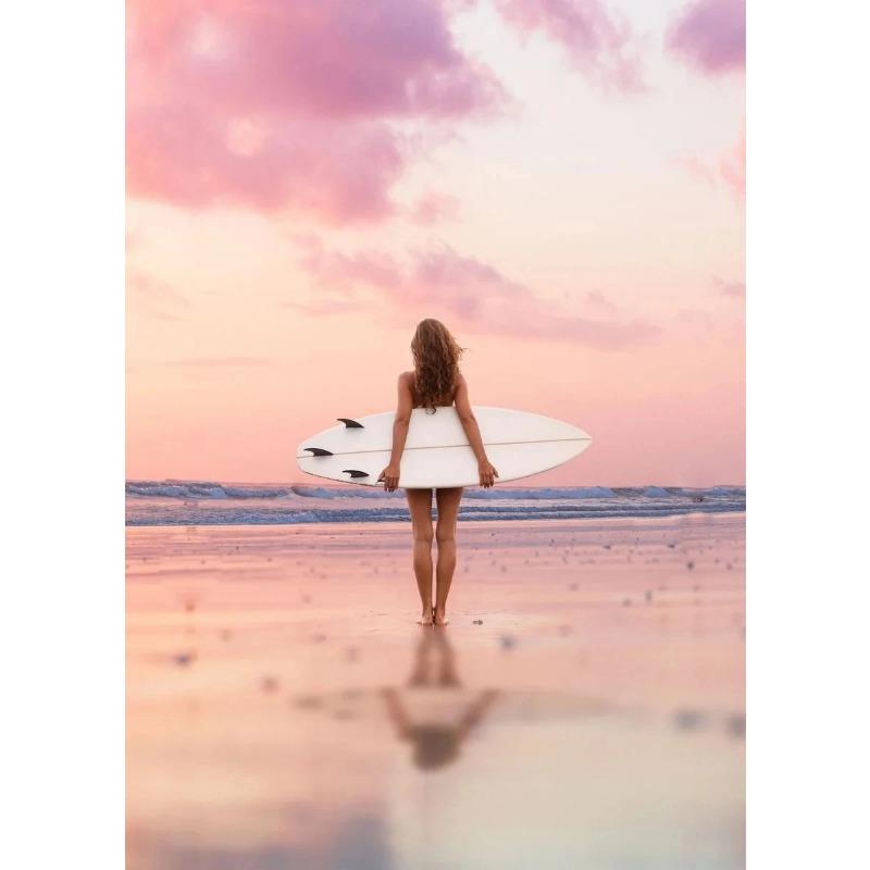 Nordic Beach Poster Summer Beach Surfing Swimming HD Posters Canvas Paintings And Prints Wall Art For House Room Decor Frameless