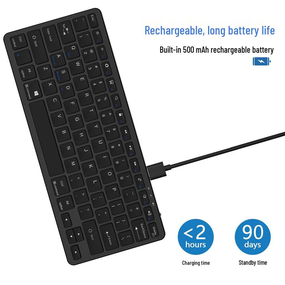 Бесшумная беспроводная Bluetooth-клавиатура для планшетов iPad и Samsung S8