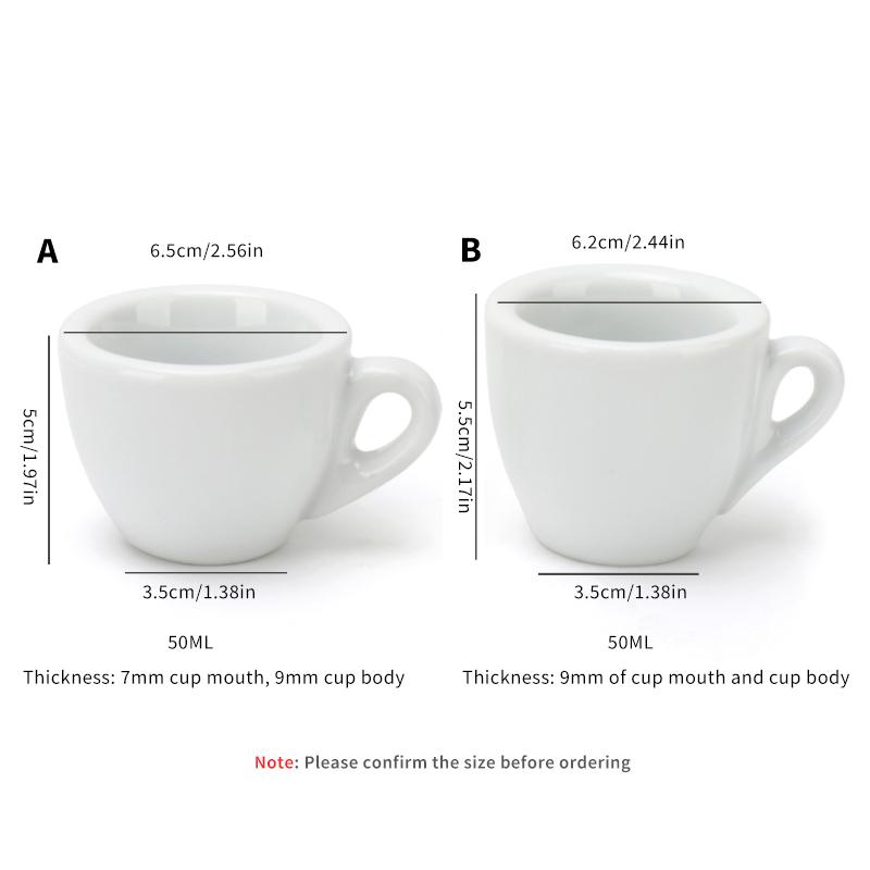 Фарфоровый набор чашек для эспрессо 50 мл, кофейные кружки для капучино, чашка для экспресс-шотов с блюдцем, изящные кофейные аксессуары