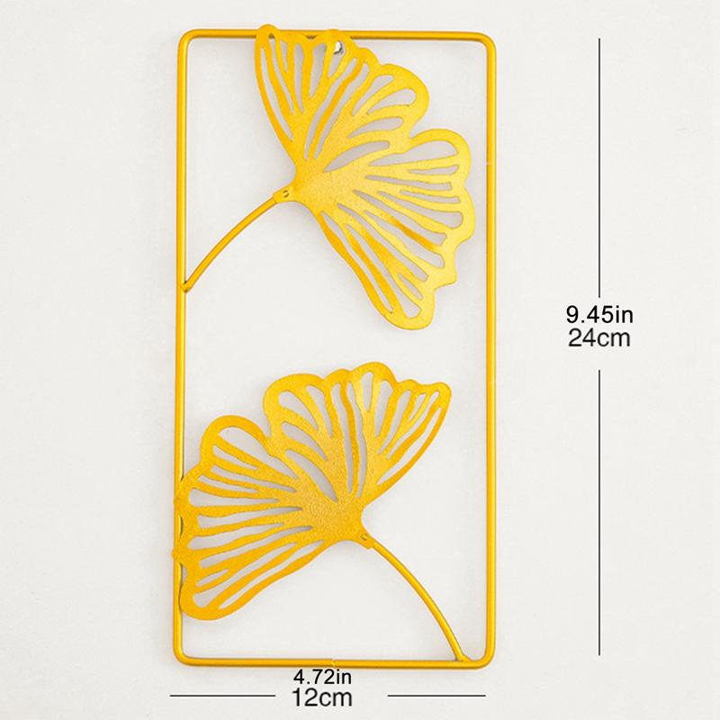 Nordic Metal Leaf Iron Wall Hanging Plant Wall Подвесной настенный светильник Mural Спальня Гостиная Домашний декор Черепаха Лист Украшение стены