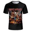 Винтажная футболка Iron Maiden Piece of Mind: Эдди с цепями, 1983 Brain Damage, футболка для фаната черной музыки