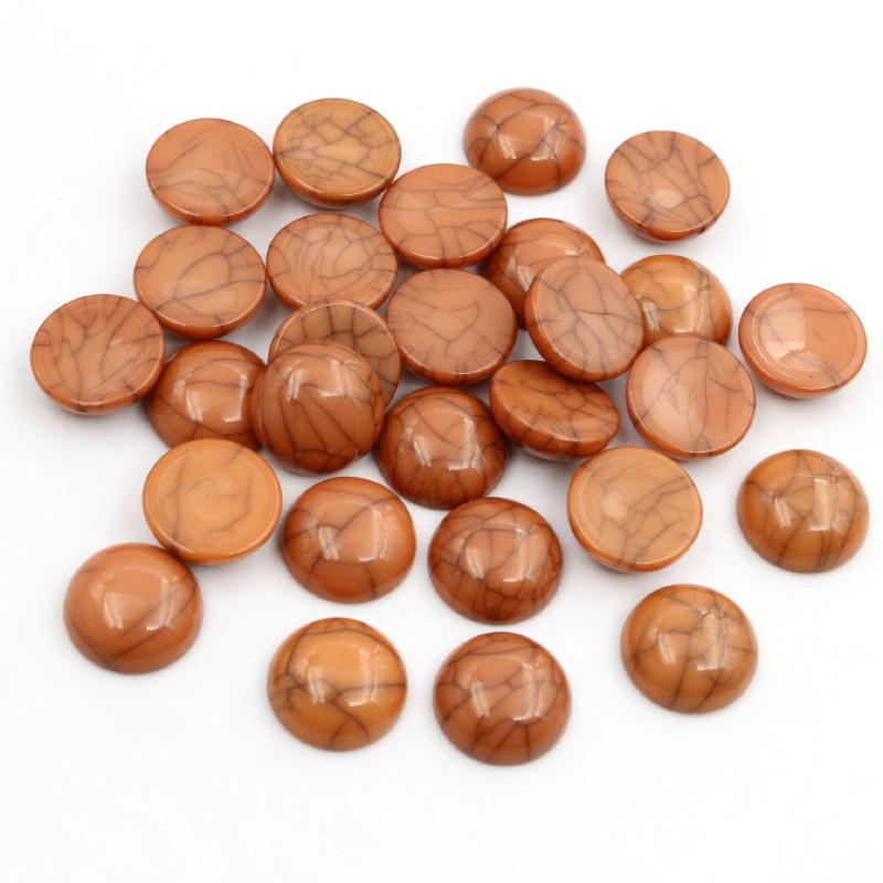 40pcs/lot 8mm 10mm 12mm Mix crack Colors Natural Cracked Style Flat back Resin Cabochons For Bracelet Earrings accessories
