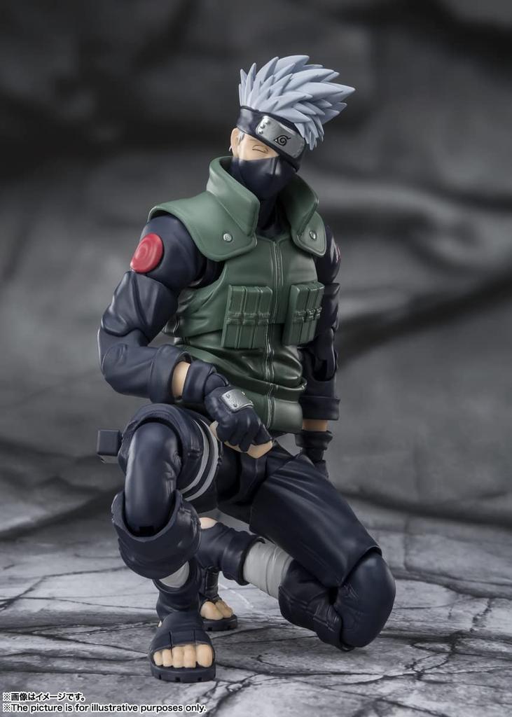 TAMASHII NATIONS S.H.Figuarts NARUTO Shippuden Хатаке Какаши - Знаменитый герой Шарингана - Примерно 160 мм Окрашенная подвижная фигурка из АБС и ПВХ