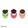 3Pcs Vegetable Fruit Cutter Mold Stainless Steel Rice Food Decor Cutter With Plastic Handle Fondant Cake Cookie Plunger Mould