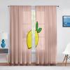 Желтые лимонные фрукты зеленые листья прозрачные шторы для окон для кухни, гостиной, спальни, украшения, современные тюлевые шторы